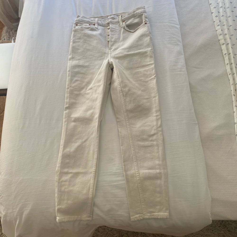 Ivory straight leg jeans